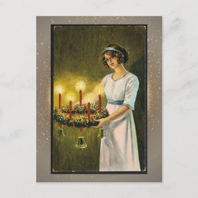 Tarjeta de Navidades religiosos vintage (Anverso)