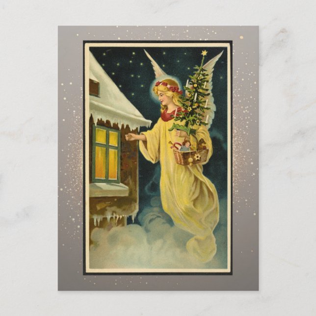 Tarjeta de Navidades religiosos vintage (Anverso)