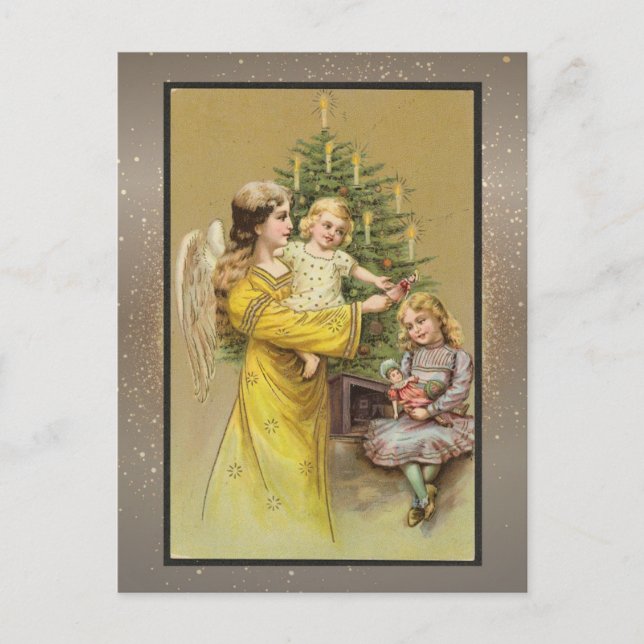 Tarjeta de Navidades religiosos vintage (Anverso)