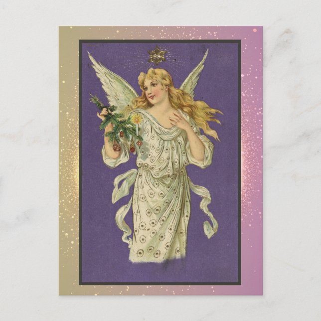 Tarjeta de Navidades religiosos vintage (Anverso)