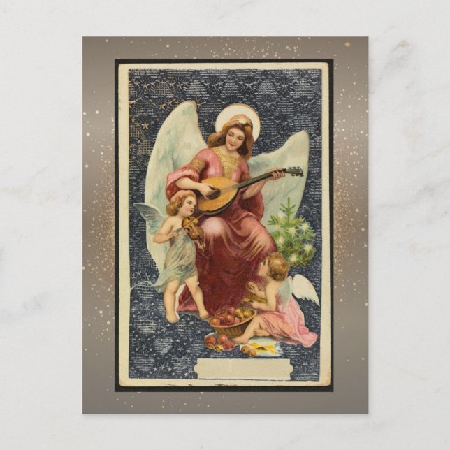 Tarjeta de Navidades religiosos vintage (Anverso)