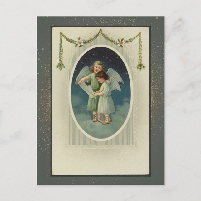 Tarjeta de Navidades religiosos vintage (Anverso)