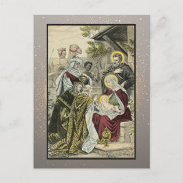 Tarjeta de Navidades religiosos vintage