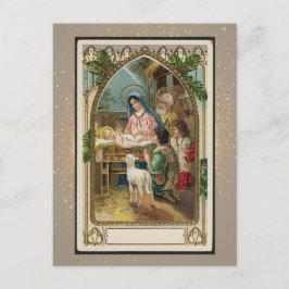 Tarjeta de Navidades religiosos vintage