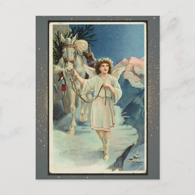 Tarjeta de Navidades religiosos vintage (Anverso)