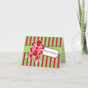 Tarjeta de Navidades Retro Bow