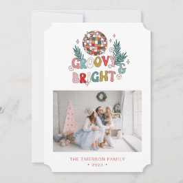 Tarjeta de Navidades Retro de Foto