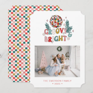 Tarjeta de Navidades Retro de Foto
