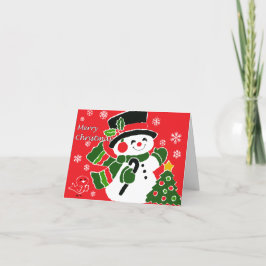 Tarjeta de Navidades retro-estilo de muñeca