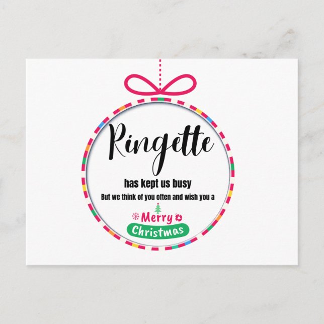Tarjeta de Navidades Ringette (Anverso)