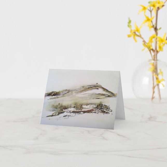 Tarjeta de Navidades Rivington pike Horwich Waterc (flor amarilla)