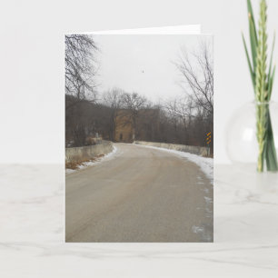 Tarjeta de Navidades "Road to Oxford Mill Ruins"