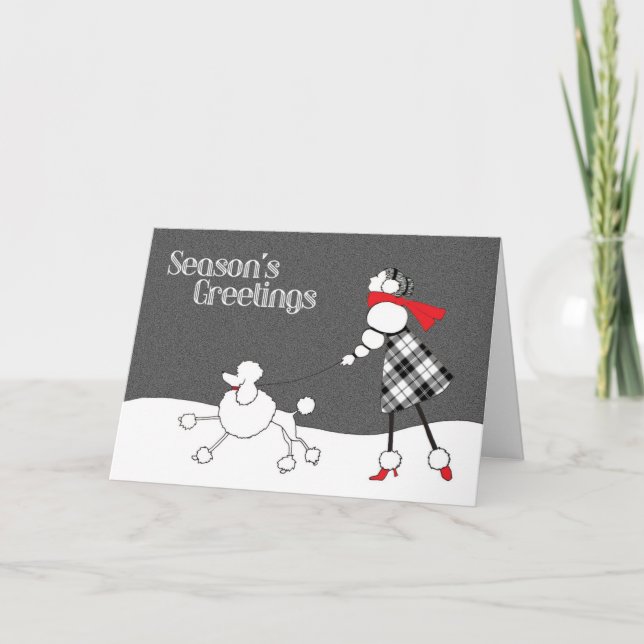 Tarjeta de Navidades rojos negros (Anverso)