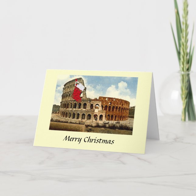 Tarjeta de navidades - Roma, el Coliseo (Anverso)