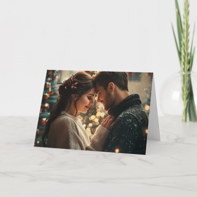 Tarjeta de Navidades románticos (Anverso)