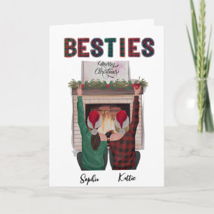 Tarjeta De Navidades Románticos Personalizados Par