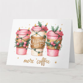 Tarjeta de Navidades rosados