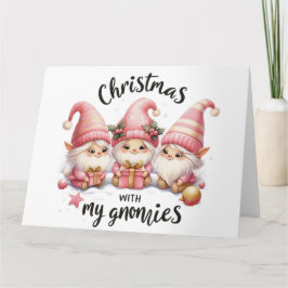 Tarjeta de Navidades rosados