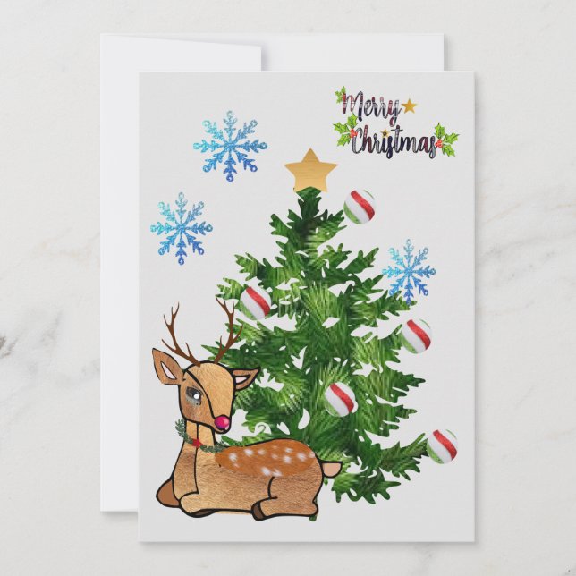 Tarjeta de Navidades Rudolf (Anverso)