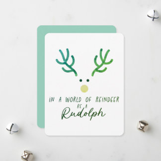 Tarjeta de Navidades Rudolph