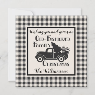 Tarjeta de Navidades Rustic Old Fashion