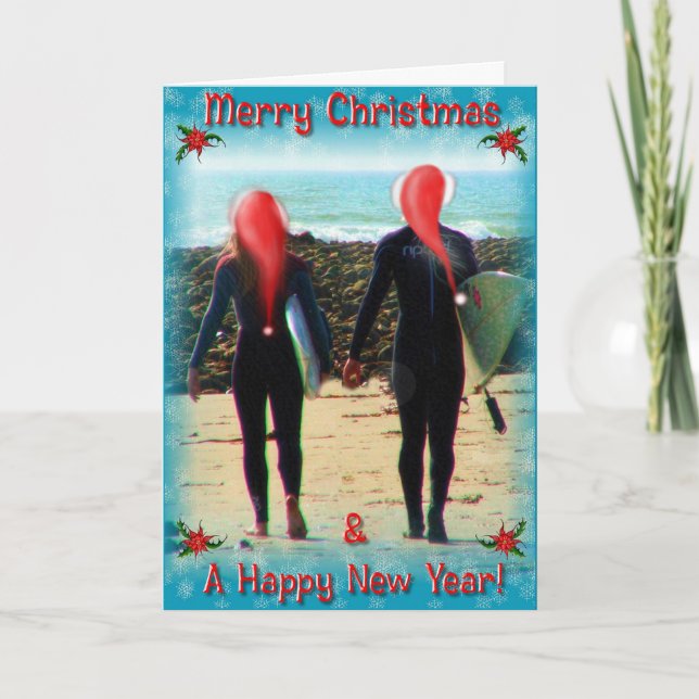 Tarjeta de Navidades Safari de Surfin (Anverso)