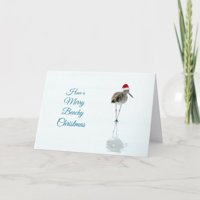 Tarjeta de Navidades Sandpiper de la playa de Merr (Anverso)