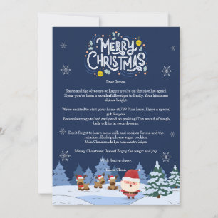 Tarjeta de Navidades Santa Carta personalizada par