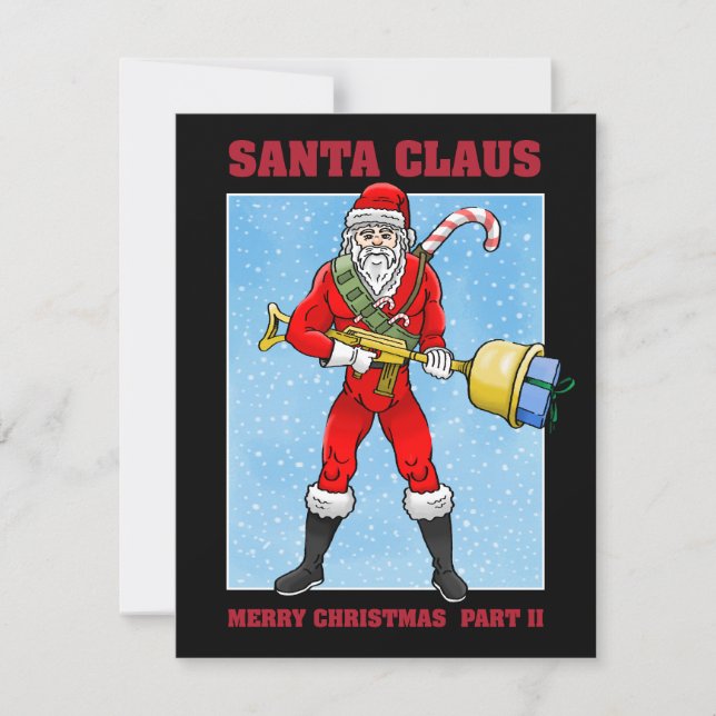 Tarjeta de Navidades Santa Claus Merry Christmas P (Anverso)