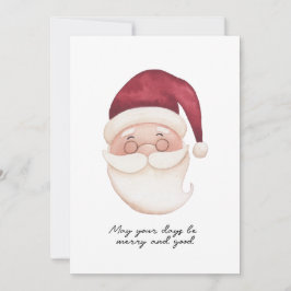 Tarjeta de Navidades Santa Cute