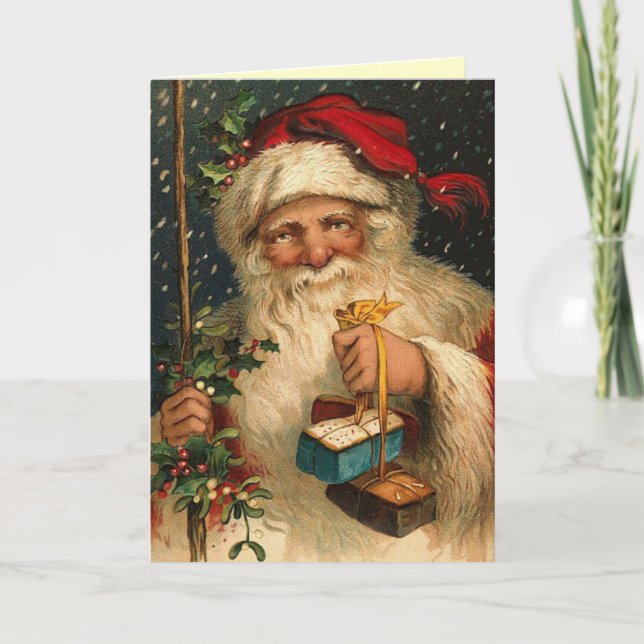 Tarjeta de Navidades Santa de Alemania (Anverso)