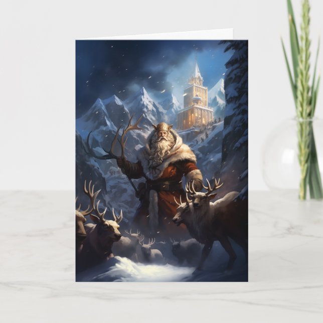 Tarjeta de Navidades Santa Fantasy (Anverso)