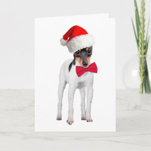 Tarjeta de Navidades Santa Toy Fox Terrier