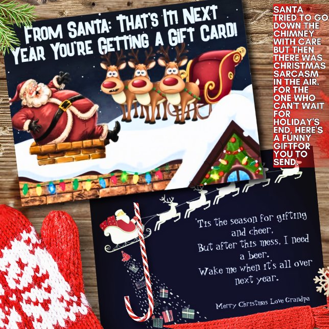 Tarjeta de Navidades sarcásticos graciosos y diver (Subido por el creador)