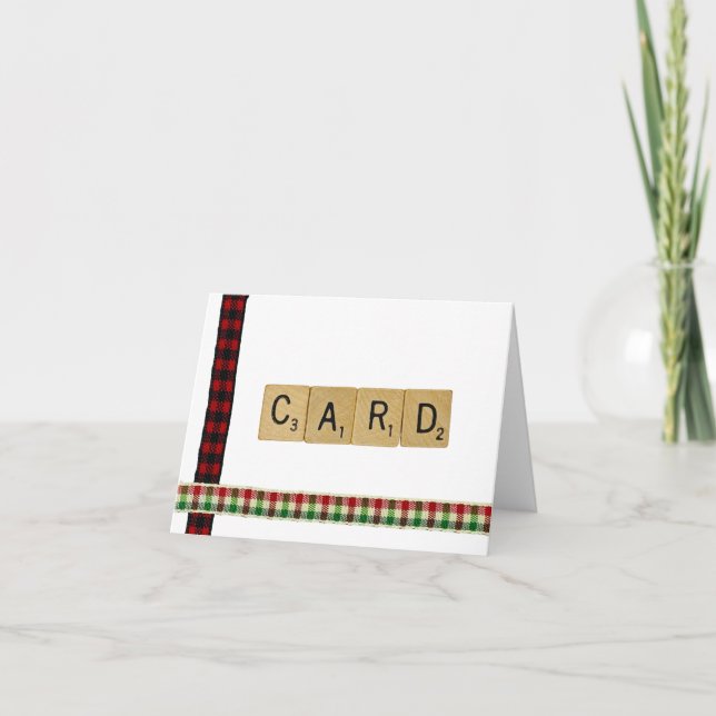 Tarjeta de Navidades Scrabble (Anverso)