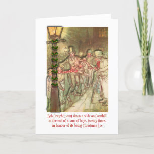 Tarjeta de Navidades Scrooge Charles Dickens