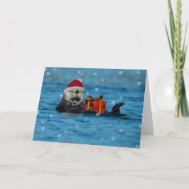 Tarjeta de Navidades Sea Otter