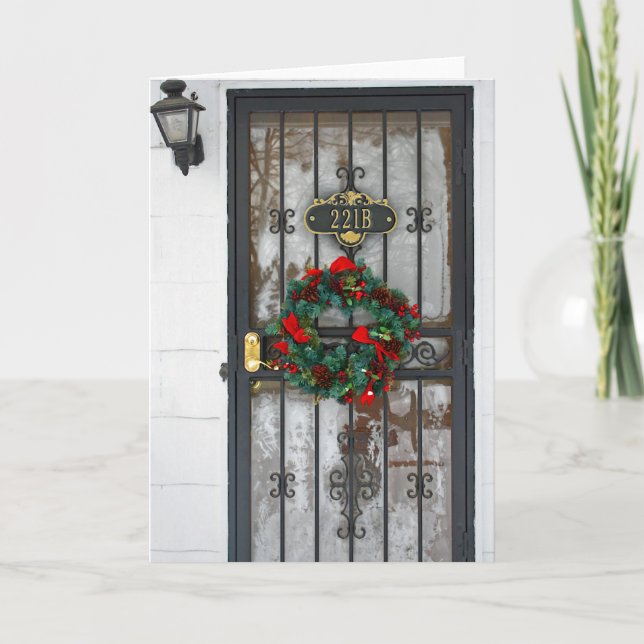 Tarjeta de Navidades Sherlock 221B (Anverso)