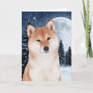 Tarjeta de Navidades Shiba Inu