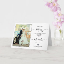Tarjeta de Navidades Silver Heart casados por prim