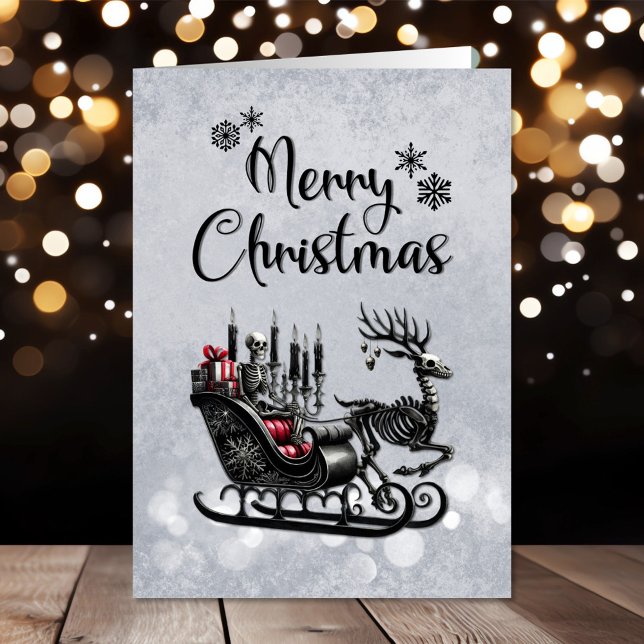 Tarjeta de Navidades Skeleton Santa Gothic (Subido por el creador)