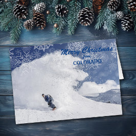Tarjeta de Navidades Snowflake de Colorado