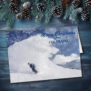 Tarjeta de Navidades Snowflake de Colorado