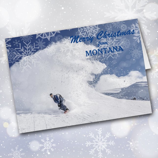 Tarjeta de Navidades Snowflake Montana para Snowbo (Subido por el creador)