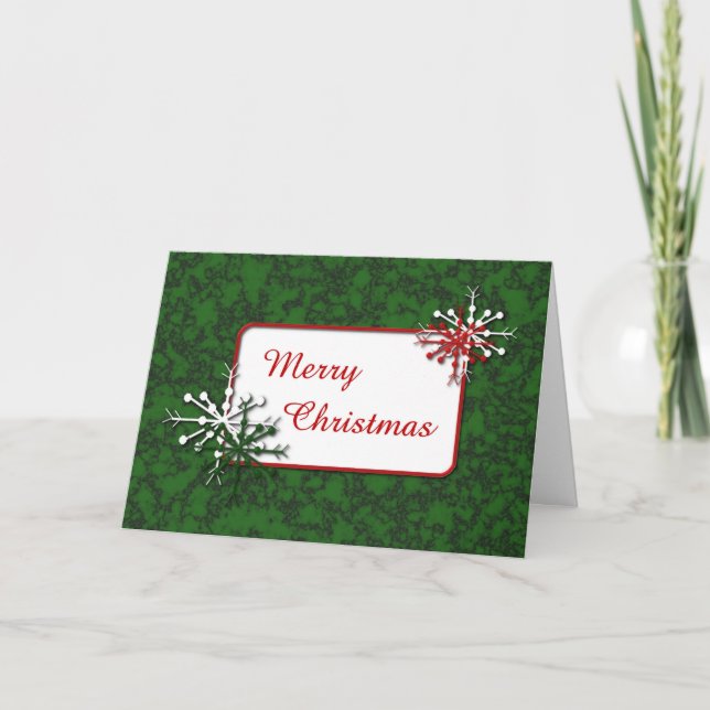 Tarjeta de Navidades Snowflakes (Anverso)