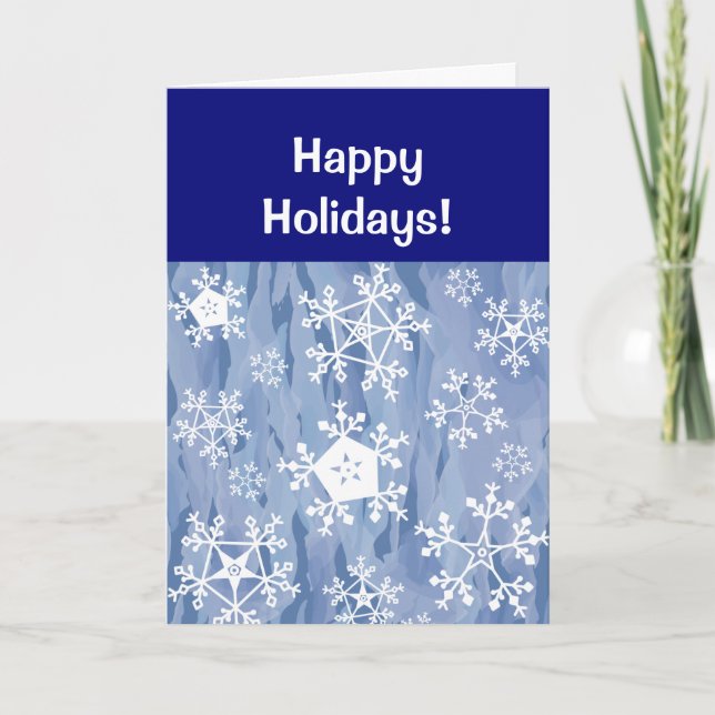 Tarjeta de Navidades Snowflakes (Anverso)