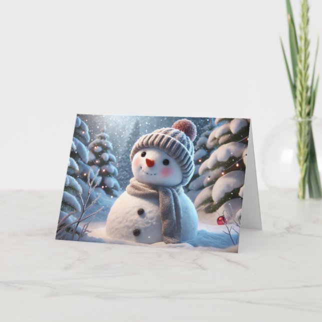 Tarjeta de Navidades Snowman (Anverso)