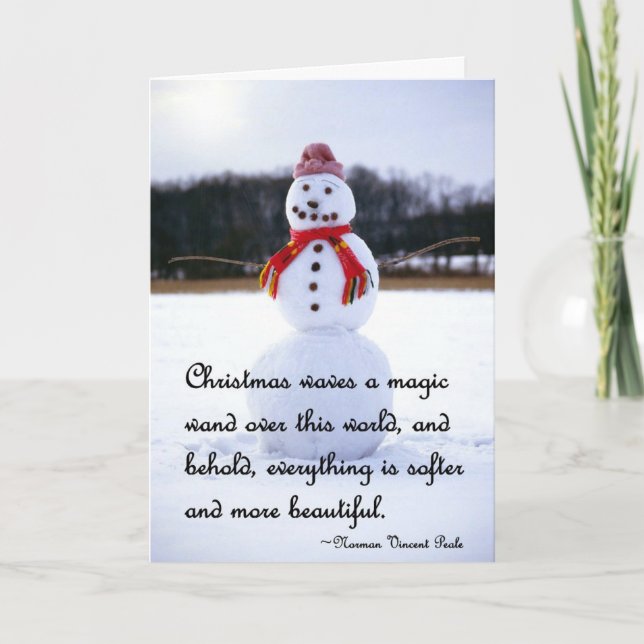 Tarjeta de Navidades Snowman (Anverso)