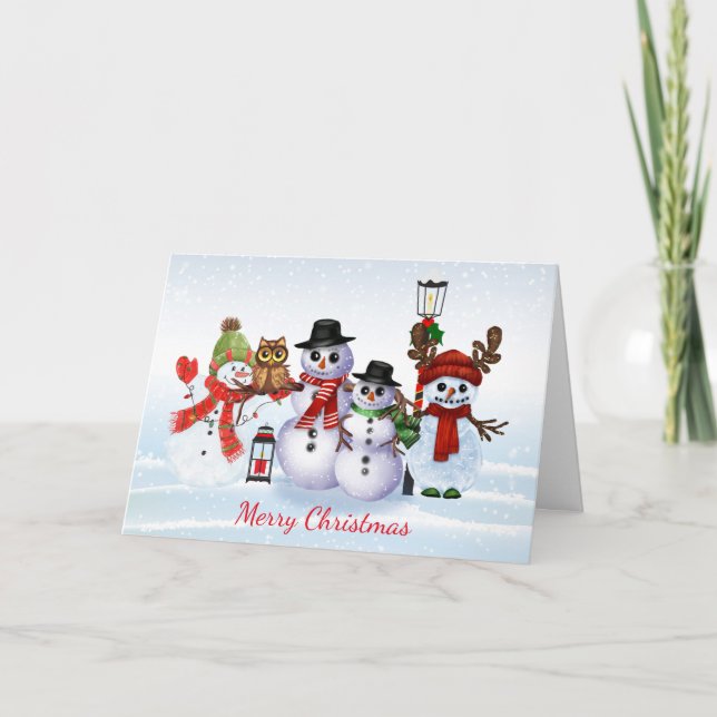 Tarjeta de Navidades Snowman (Anverso)