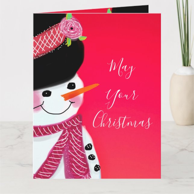 Tarjeta de Navidades Snowman (Anverso)